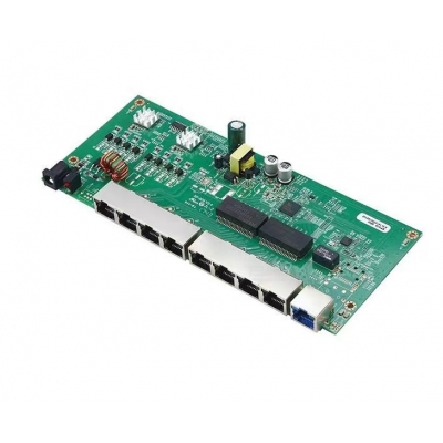 OEM Mini PCBA Assembly Poe 5 Ports 100m Network Switch PCB Module 