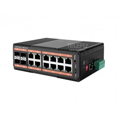 4 Ports SFP with 12 Ports Gigabit Ethernet Poe Fiber Switch