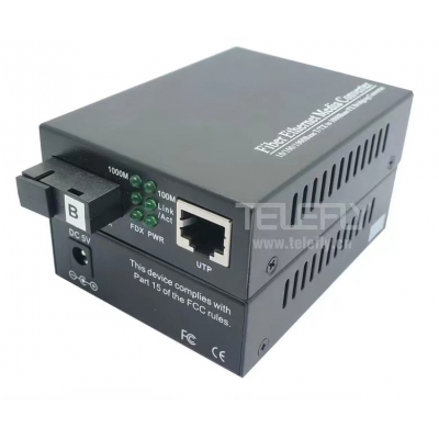 80km Sc Media Ethernet Converter Single Gigabit Ethernet Fiber Media Converter