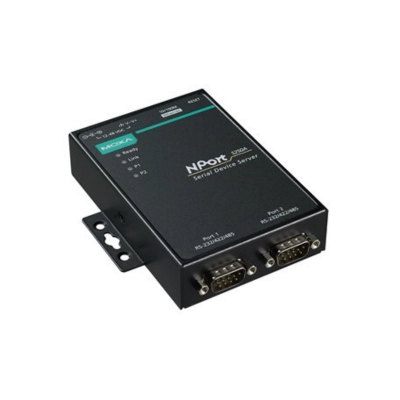 Moxa 通用设备服务器 2 端口 RS-232/422/485 设备服务器 (NPort 5250A-T)